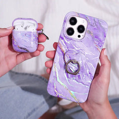 Purple Holo Moonstone Phone Ring