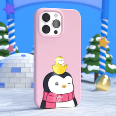 Pudgy Penguins Positive Pink iPhone Case