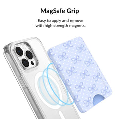 Lovely Blue Bows MagSafe Wallet