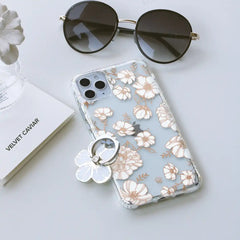 White and Gold Floral Ring
