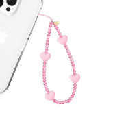 Pink Heart Phone Charm