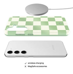 Pistachio Vibe Checkered Samsung Case