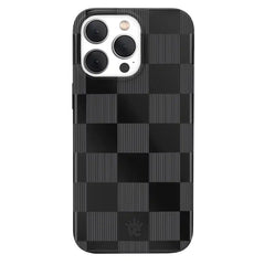 Noir Vibe Checkered iPhone Case