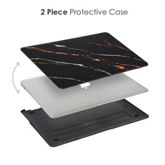 Tiger Black Marble MacBook Case