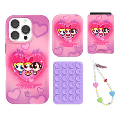 The Powerpuff Girls Airbrush Hearts iPhone Bundle Set - Wallet