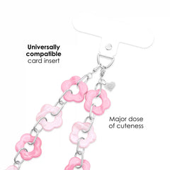Pink Blossom Chain Phone Charm