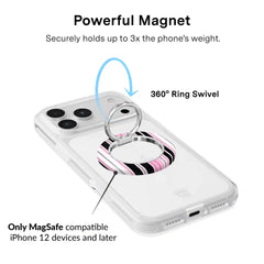 Pretty Punk Stripes Glitter MagSafe Grip Ring