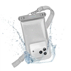 Silver Stardust Glitter Waterproof Floating Phone Pouch
