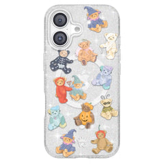 Teddy Scare Glitter iPhone Case