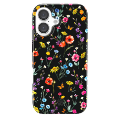 Black Wildflower iPhone Case