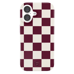 Burgundy Vibe Check iPhone Case