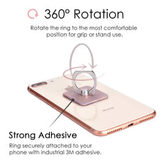 Dusty Rose Chrome Floral Phone Ring