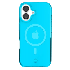 Neon Blue Clear iPhone Case