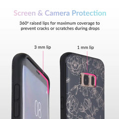 Floral Rose Gold Chrome Samsung Galaxy Case